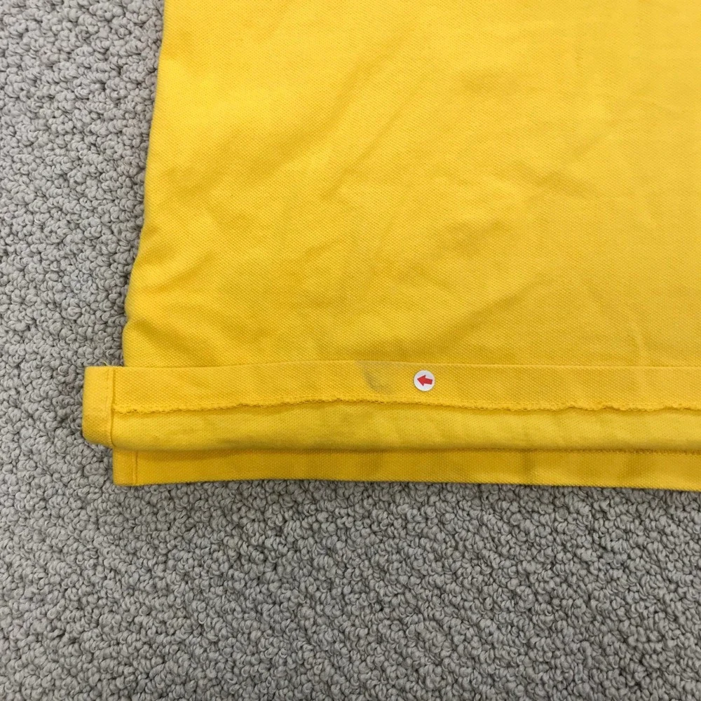Polo Ralph Lauren Mens XL Classic Fit Yellow Cotton Pique Polo Blue Pony Logo